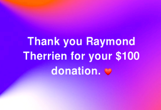 Thanks Ray Therrien