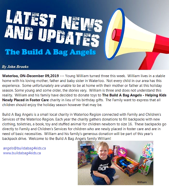 Newsletter - Thank you, William !